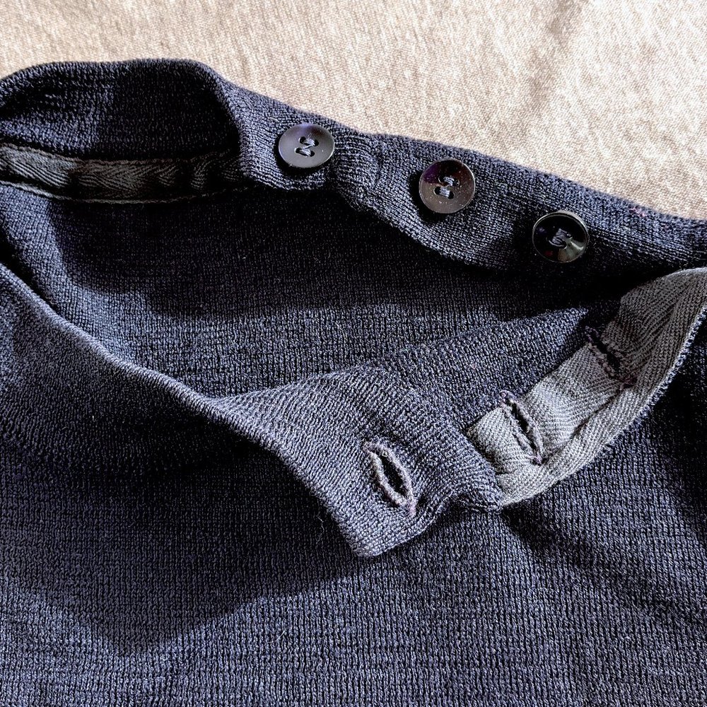 MARTIN MARGIELA MAINLIN FISHERMANS SWEATER NAVY WOOL. MINT